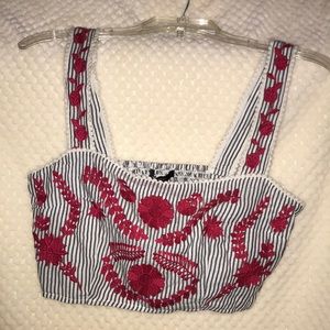 Floral stitch Crop top from forever 21